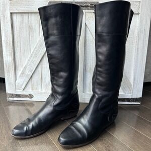 9West Womens LTD Edition Vintage 90's Equestrian Riding Boots Brazil Black 6.5